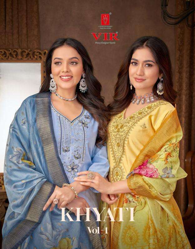 Vir khyati vol 1 series 1001-1008 gadwal Wholesale suit