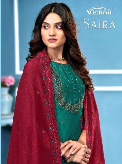 Vishnu saira series 11001-11012 crunchey silk wholesale suit