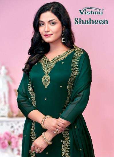 Vishnu shaheen series 13001-13012 rangoli blooming wholesale suit