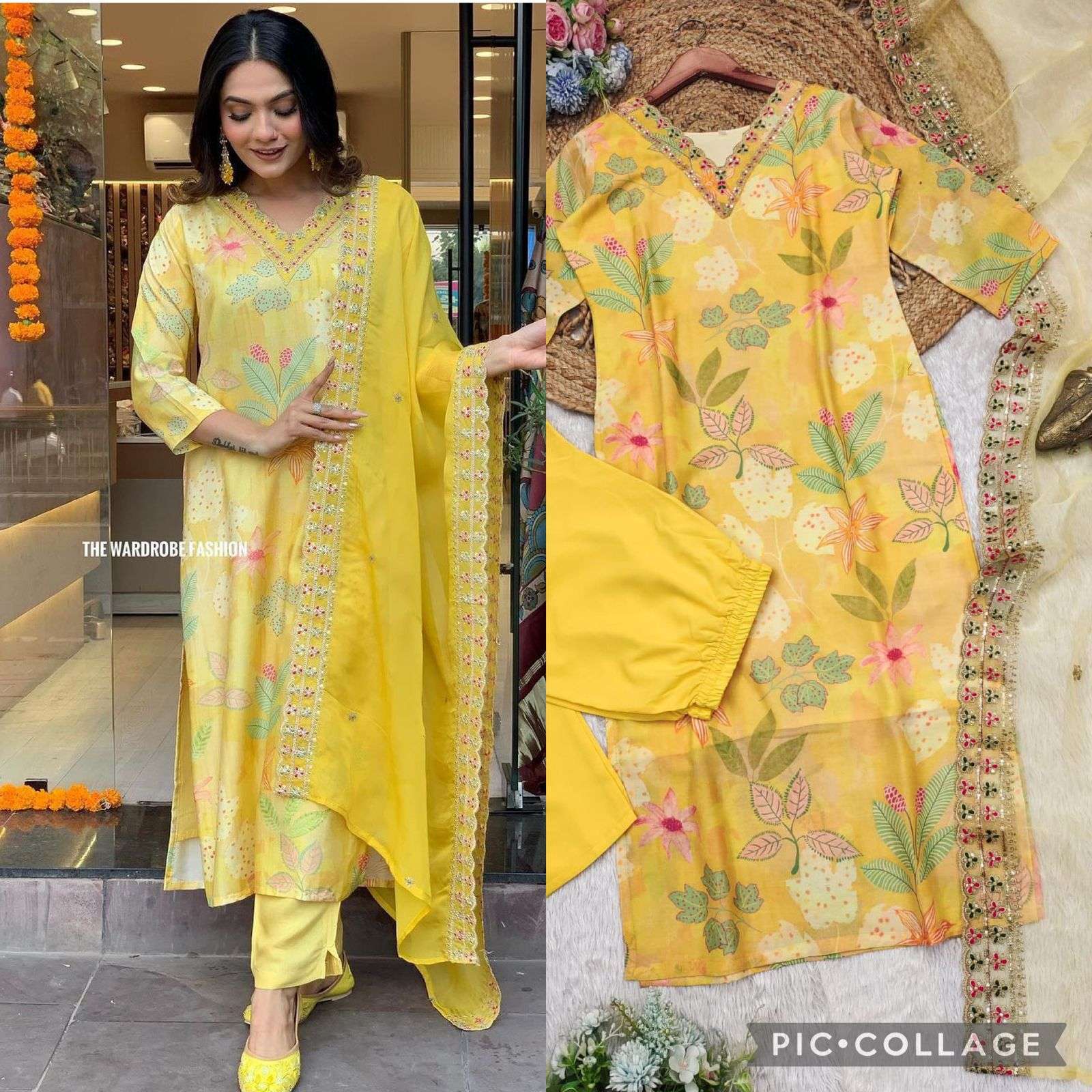 Flaunt the amazing YELLOW color of this suit in your upcoming festivities
