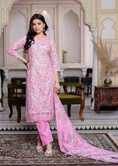 heritage cotton heavy work readymade salwar kameez in wholesale