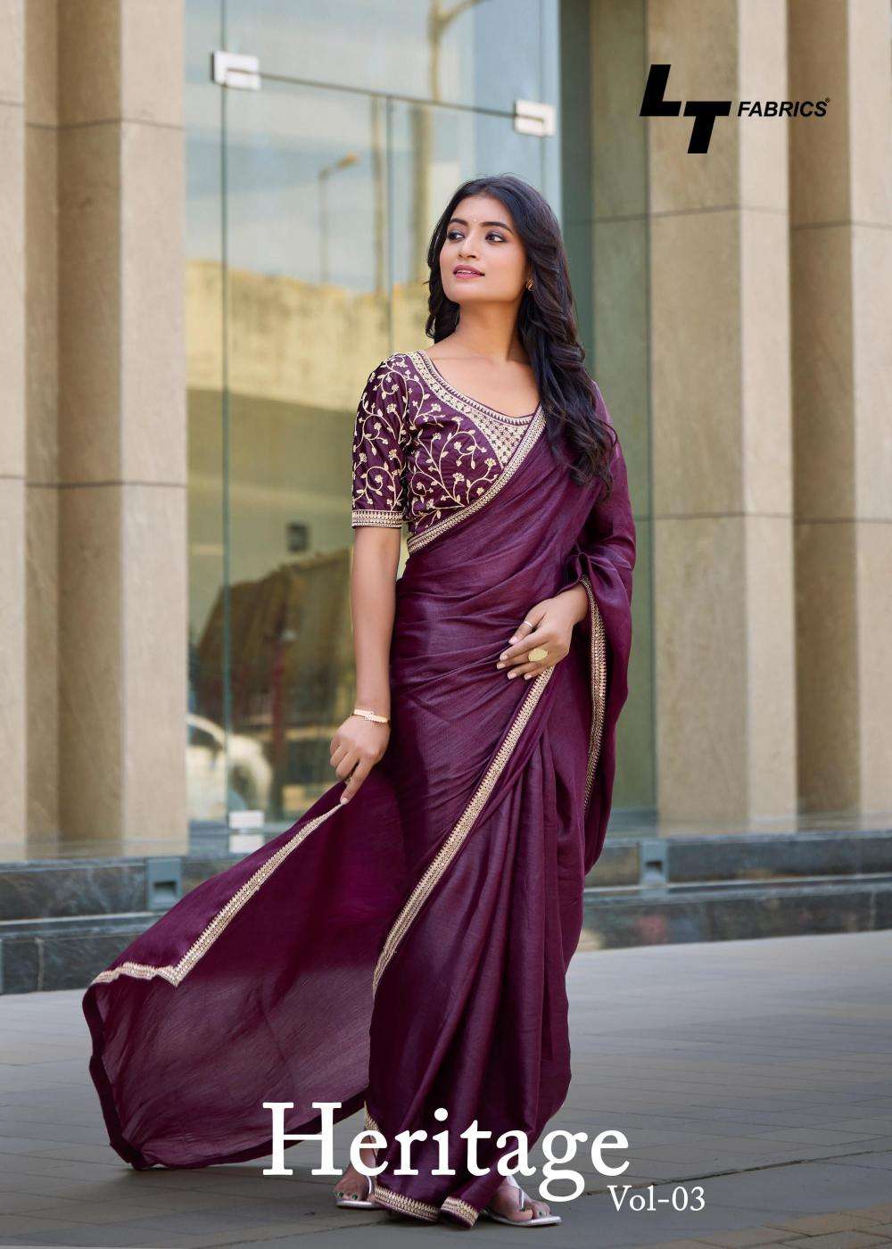 Kashvi heritage vol 3 series 301-308 soft silk wholesale saree