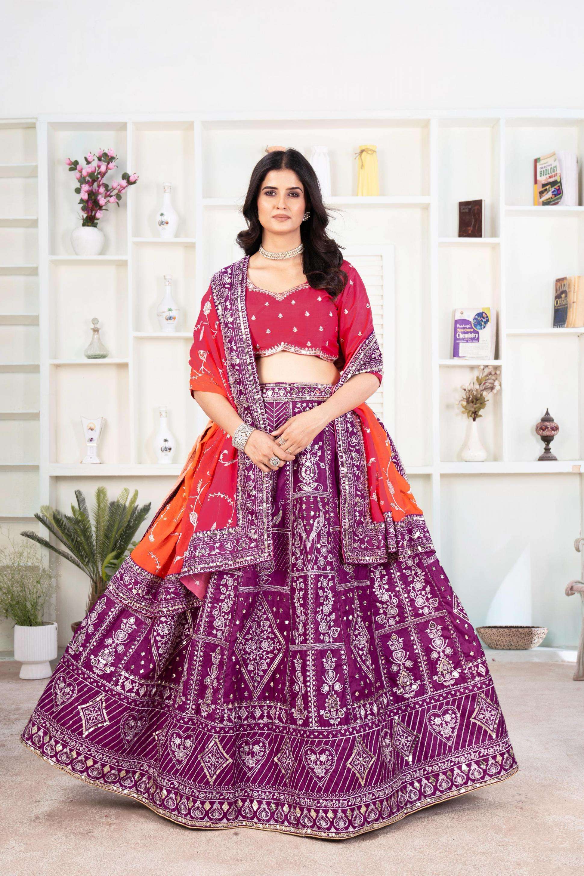 5038 jalpari silk sequence work fashionable design chaniya choli
