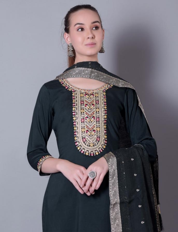 9STAR FASHION SHAYARI SILK BLEND WITH EMBROIDERY WORK wholesale suit 