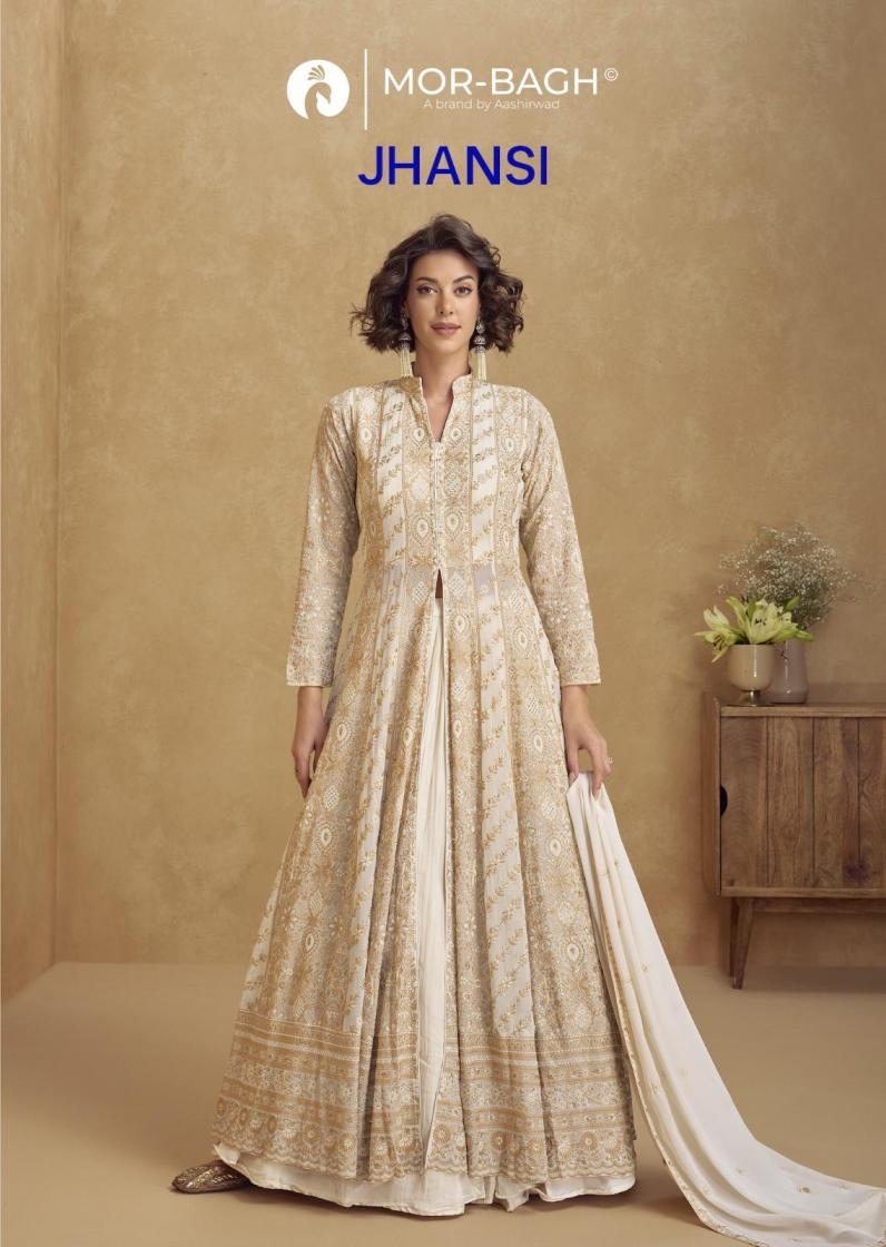 aashirwad jhansi series 10363-10365 georgette wholesale suit 