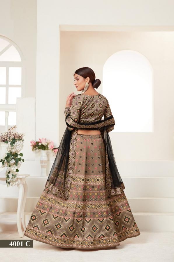 aawiya 4001c ajmeri silk festive look chaniya choli wholesaler