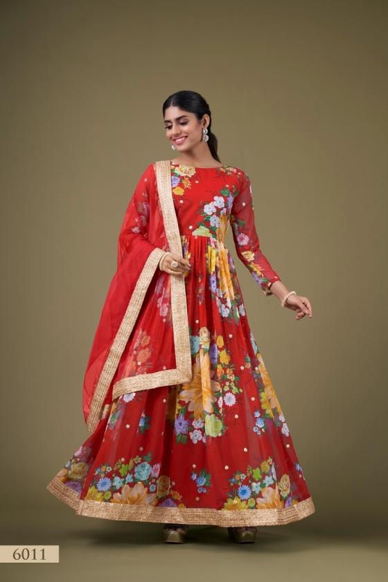 aawiya 6011 floral fox georgette wholesale suit 