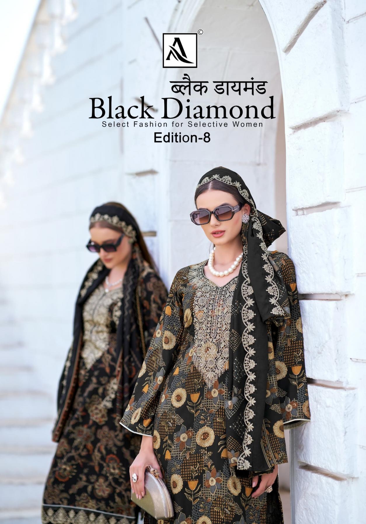 alok suit black diamond vol 8 series 199981801-199981806 rayon wholesale suit 