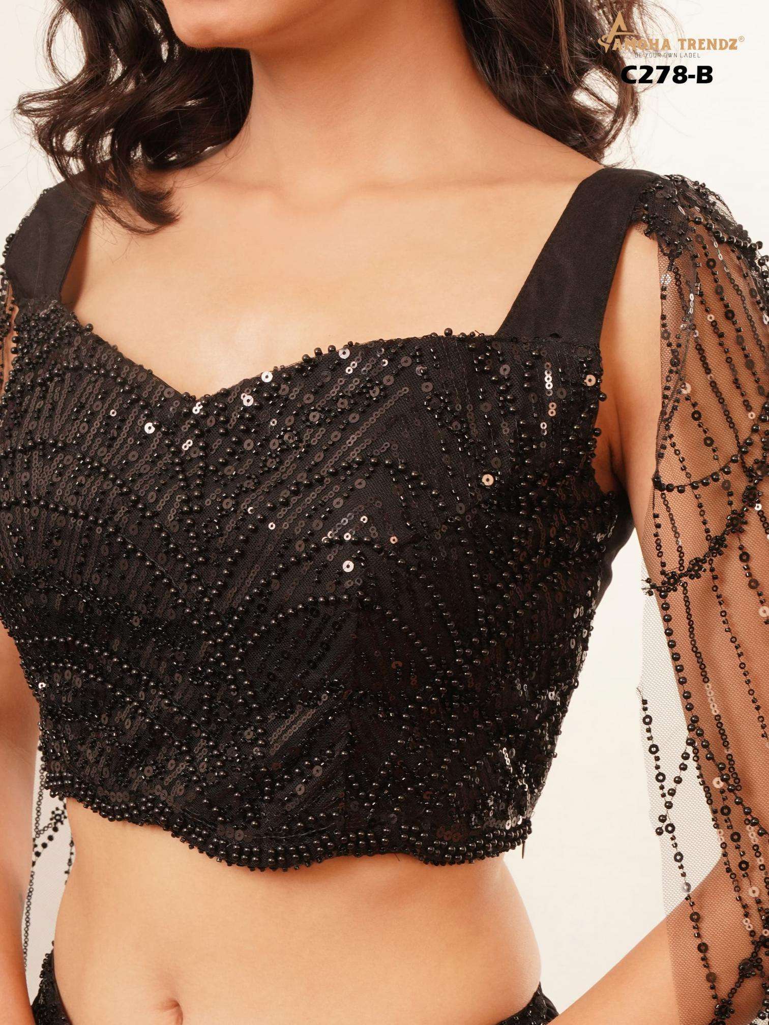 amoha trendz c278 lycra fully stitched crop top with plazo style western wear