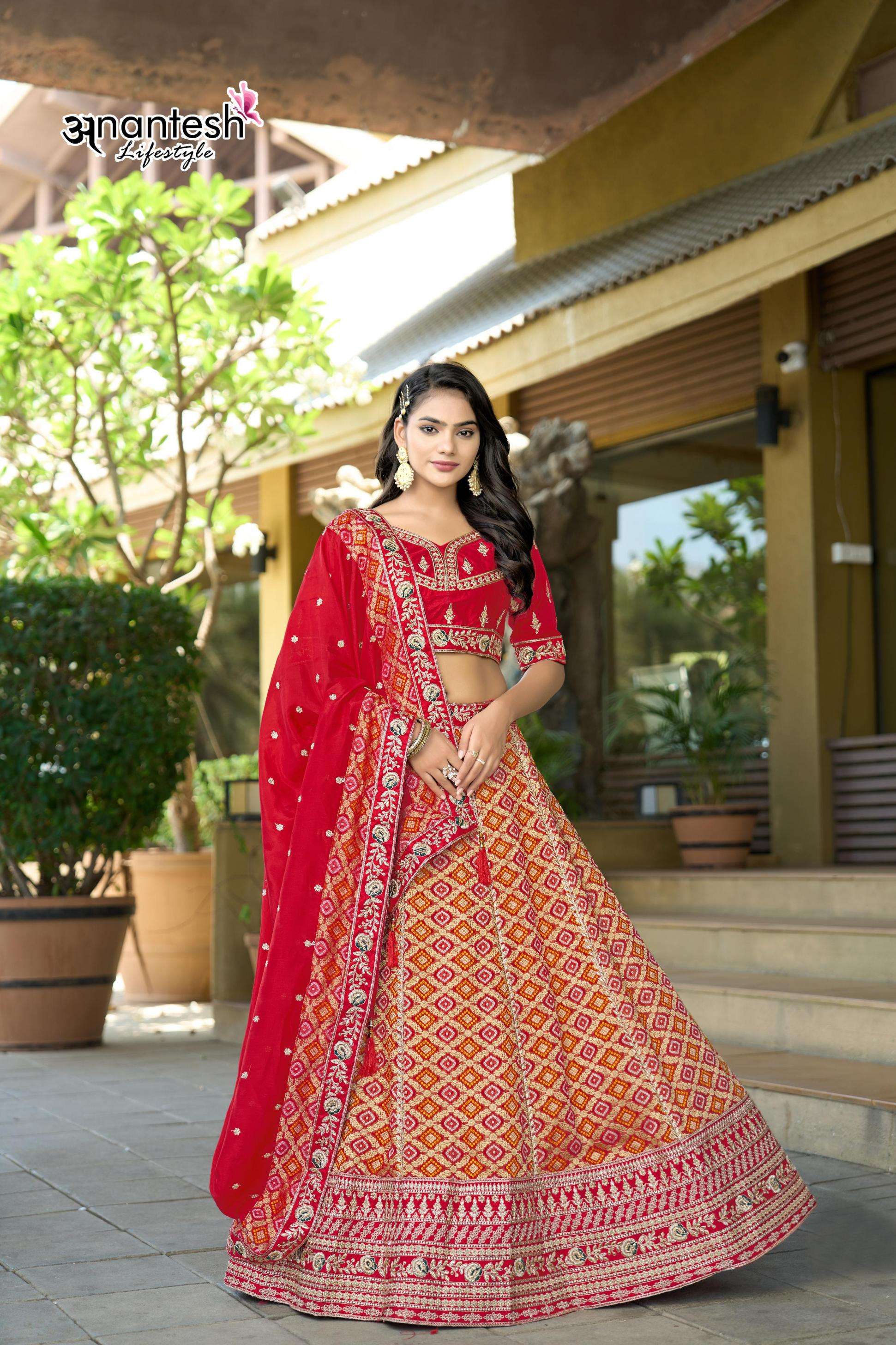 anantesh lifestyle 5056 viscose silk wholesale lehenga