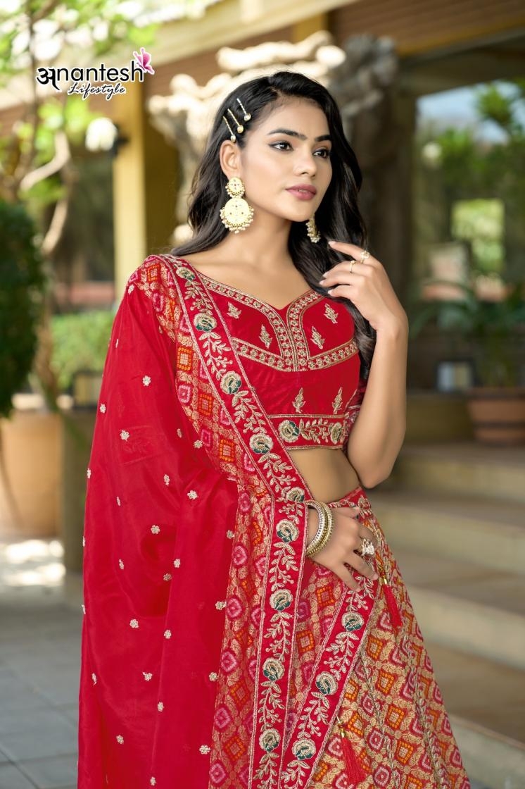 anantesh lifestyle occasion vol 13 series 5053-5056 cosmos tissue wholesale lehenga