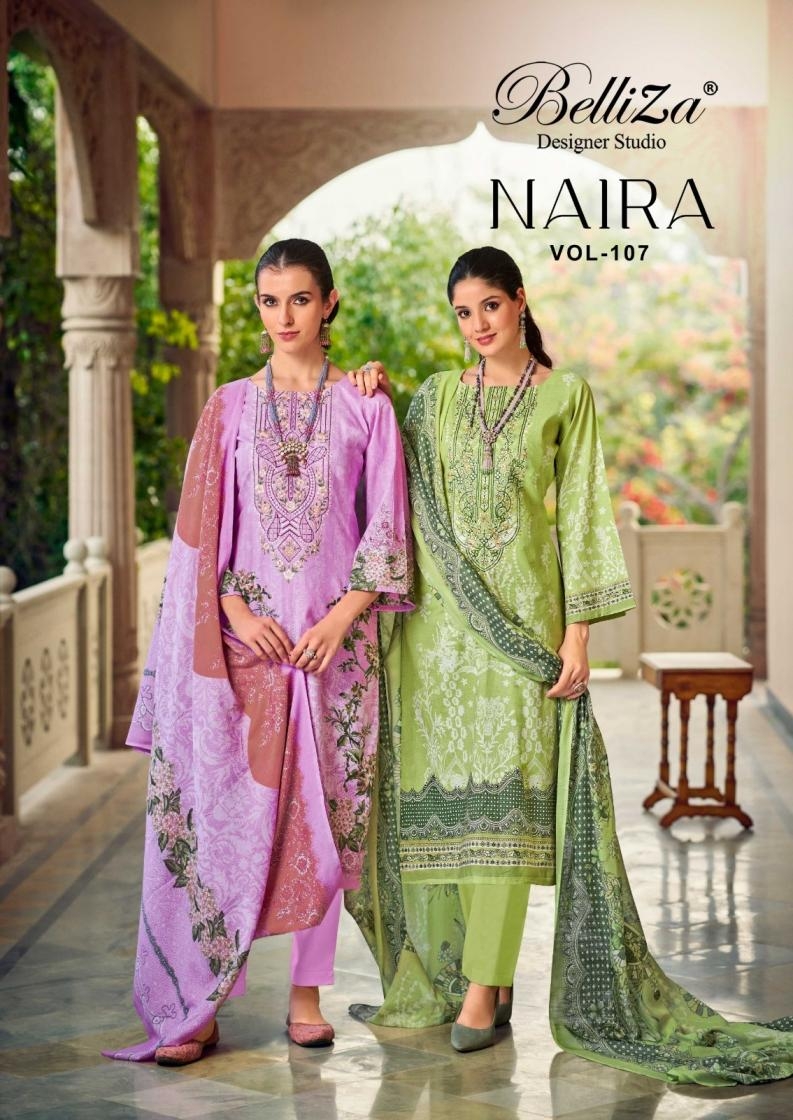 belliza naira vol 107 series 853001-853008 cotton wholesale suit 