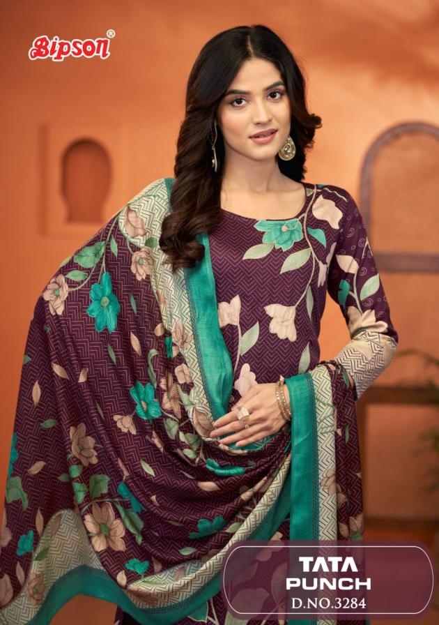 bipson prints tata punch 3284 satin wholesale suit