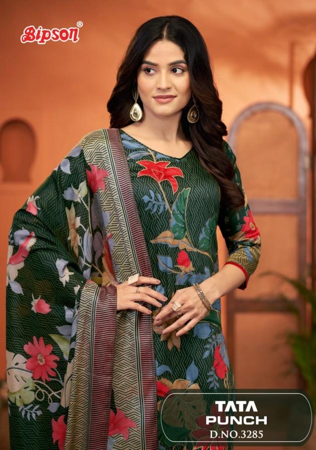 bipson prints tata punch 3285 satin unstitched fancy suits