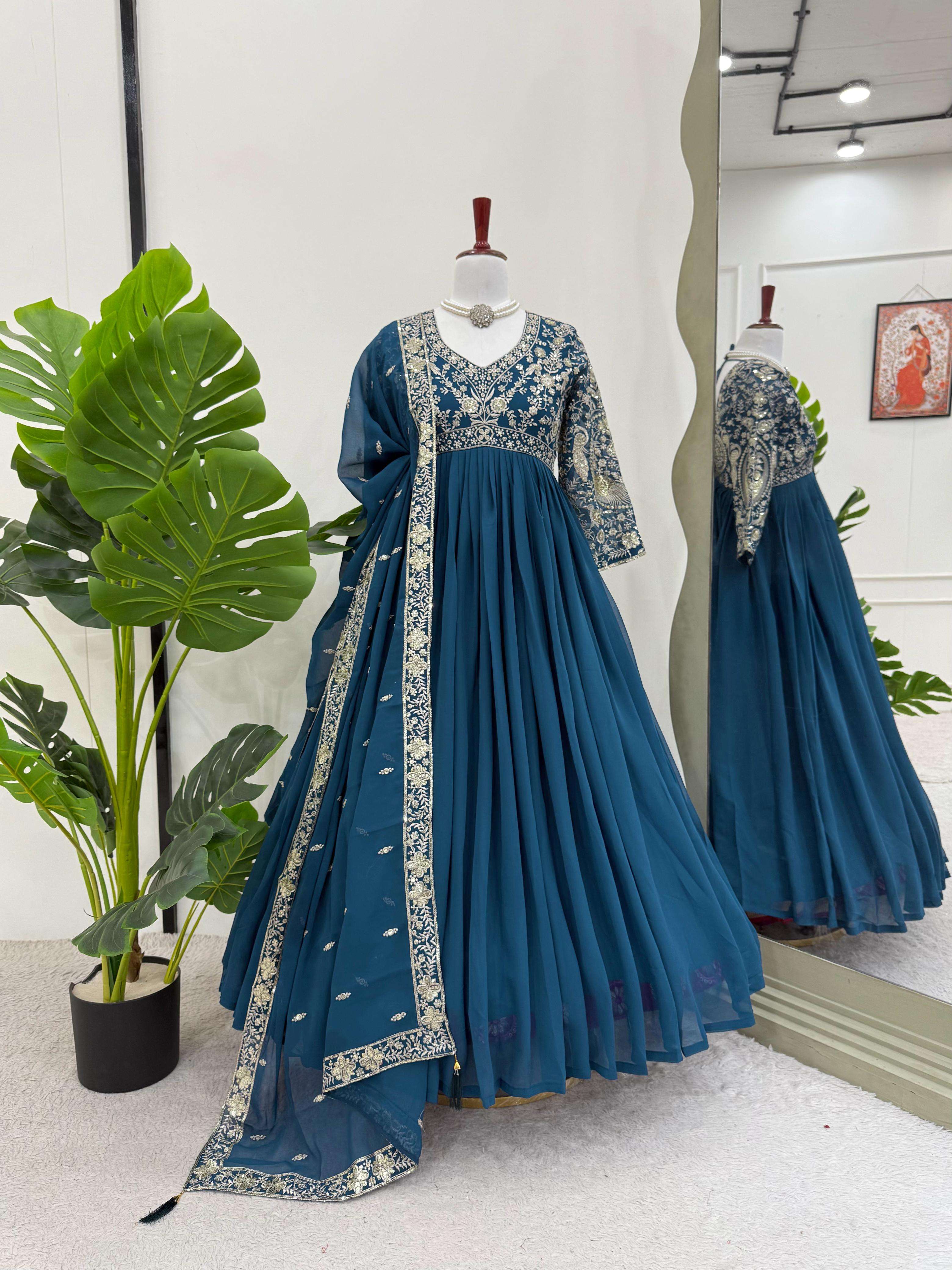 bt-5862 Foux Gorgette wholesale suit 