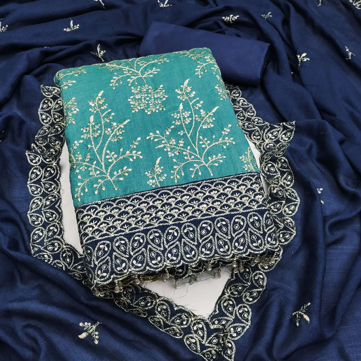  bt-90 VICHITRA SILK WORK AND JALAR LACE wholesale suit 