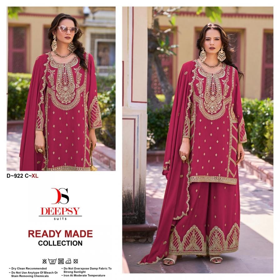 deepsy suits d 922 abcd Pure chinnon wholesale suit