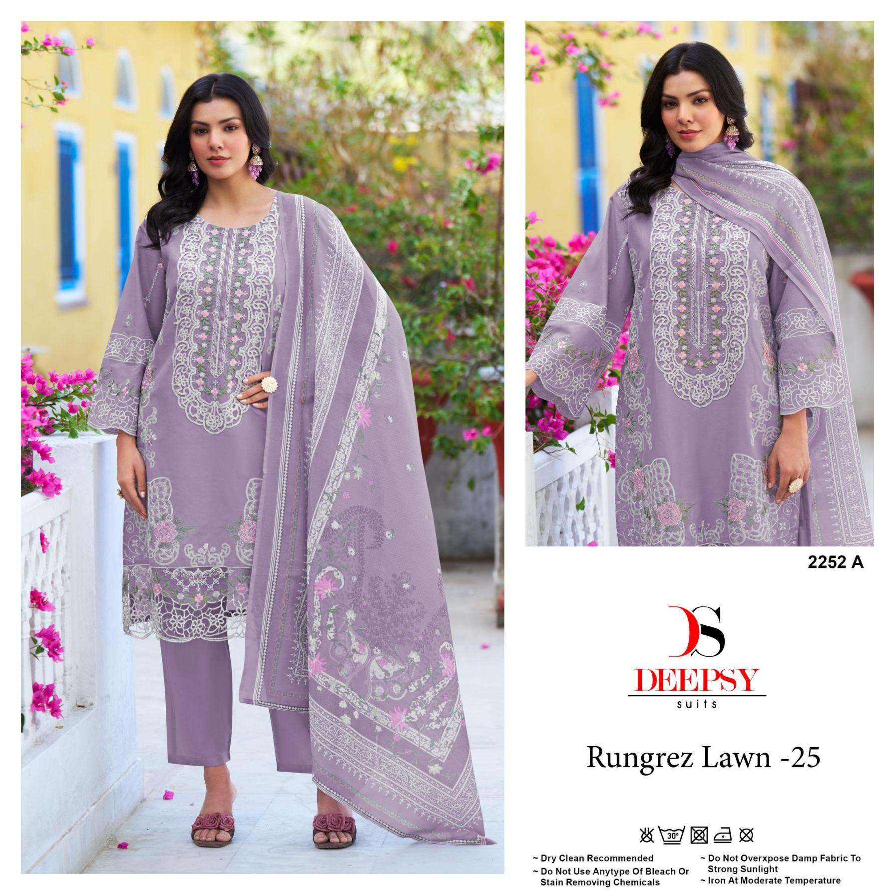 deepsy suits rungrez lawn 25 cotton 2252 Pure cotton wholesale suit 