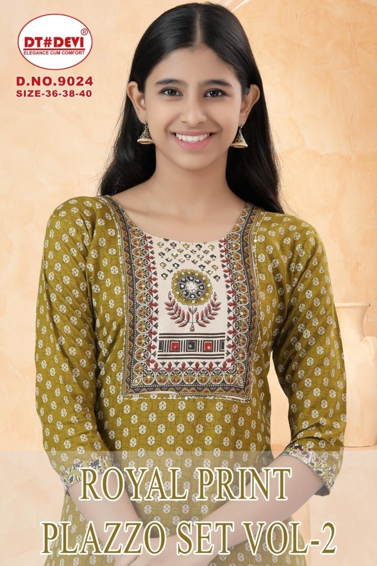dt devi 9024 royal print plazzo set vol 2 cotton wholesale suit 