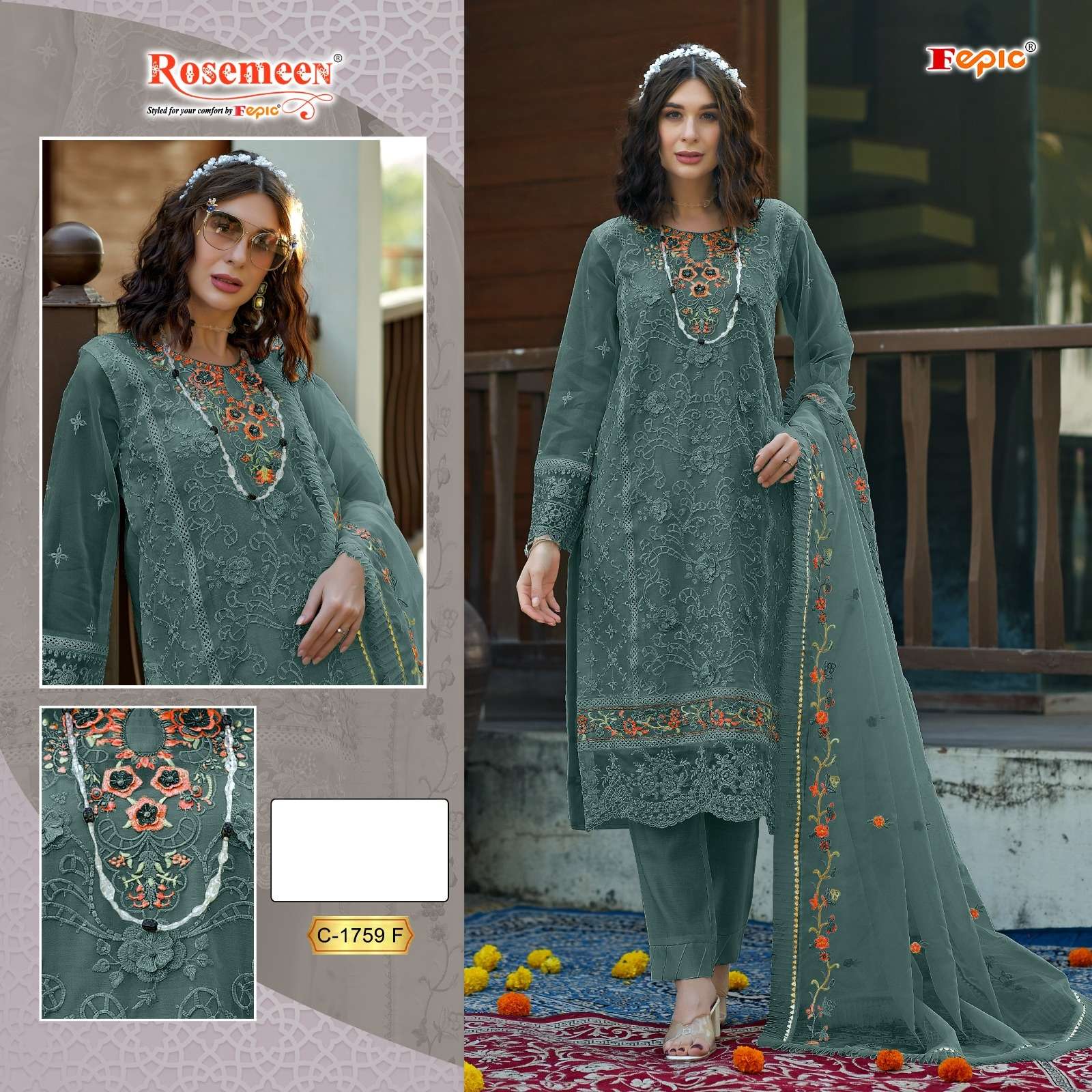 FEPIC ROSEMEEN 1759 ORGANZA wholesale suit 