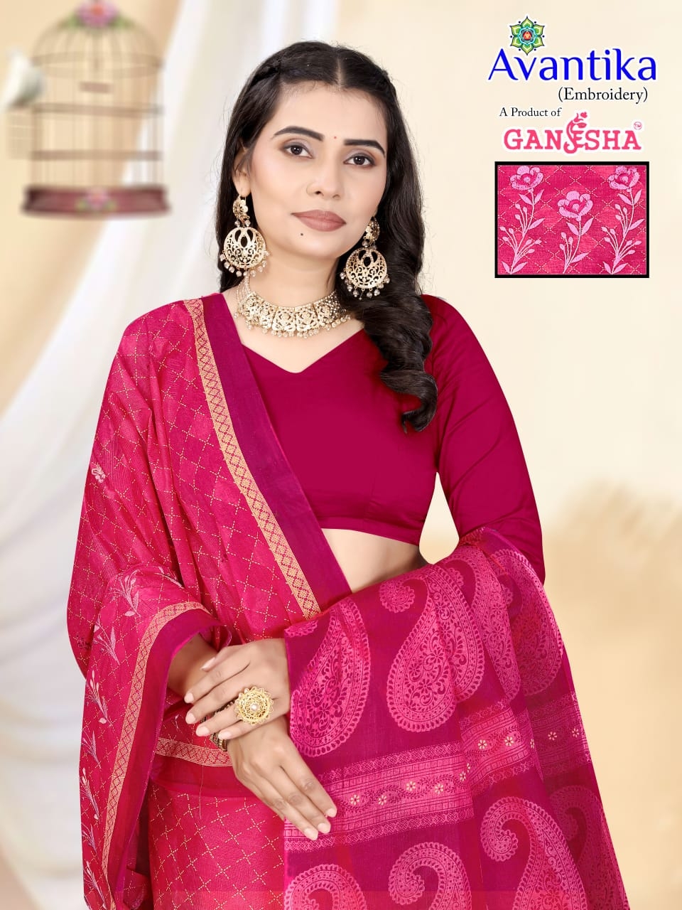 Ganesha Avantika Vol-01 series 1008-1015 Pure Cotton wholesale saree