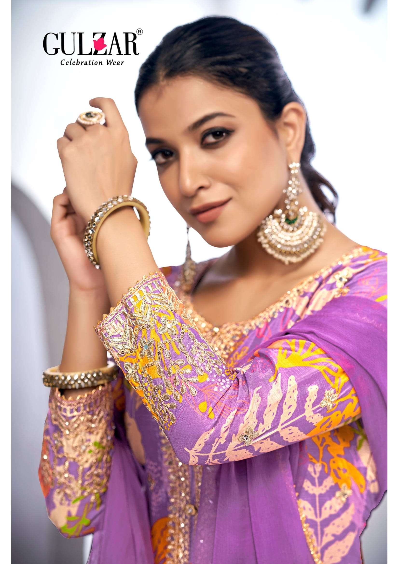 gulzar monisha series 2101-2104 chinon wholesale suit
