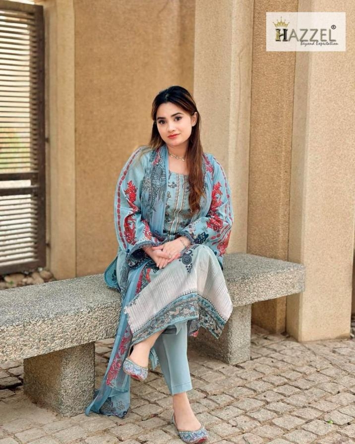 hazzel maria b cambric cotton single pakistani dress material