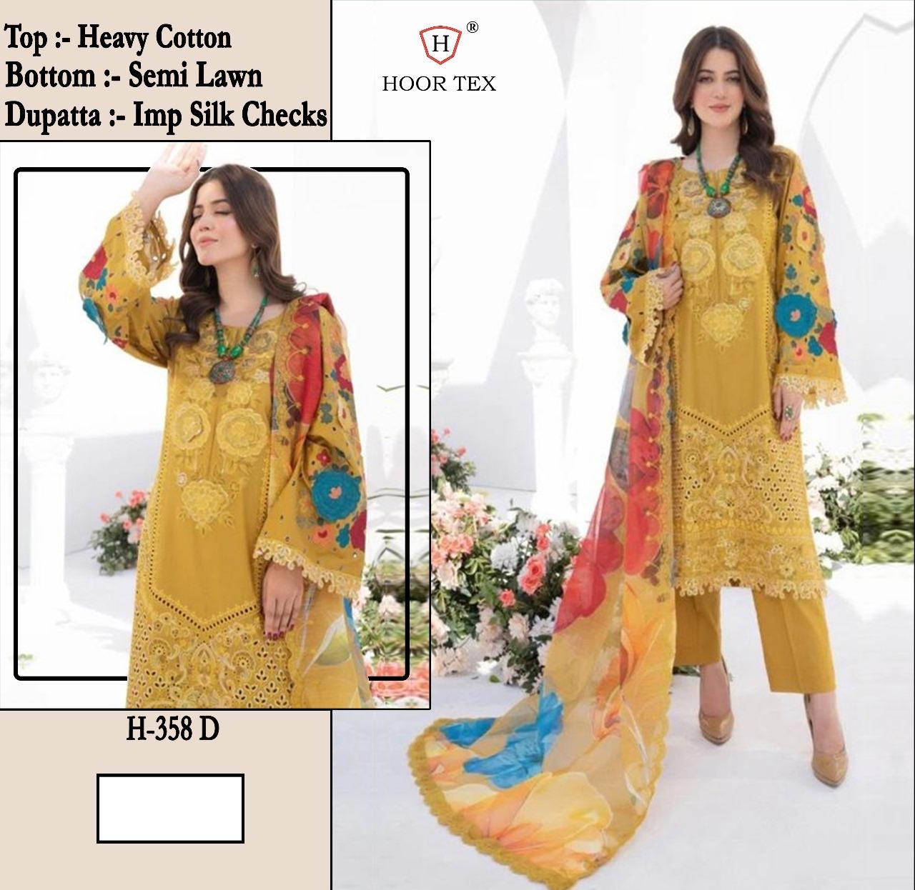 HOOR TEX  H-358 A To D Heavy Cotton wholesale suit 