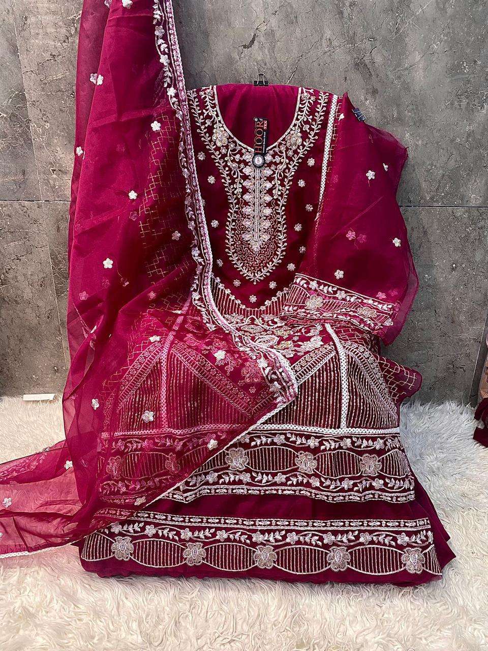 hoor tex OR-68 A To D Heavy Organza wholesale suit 