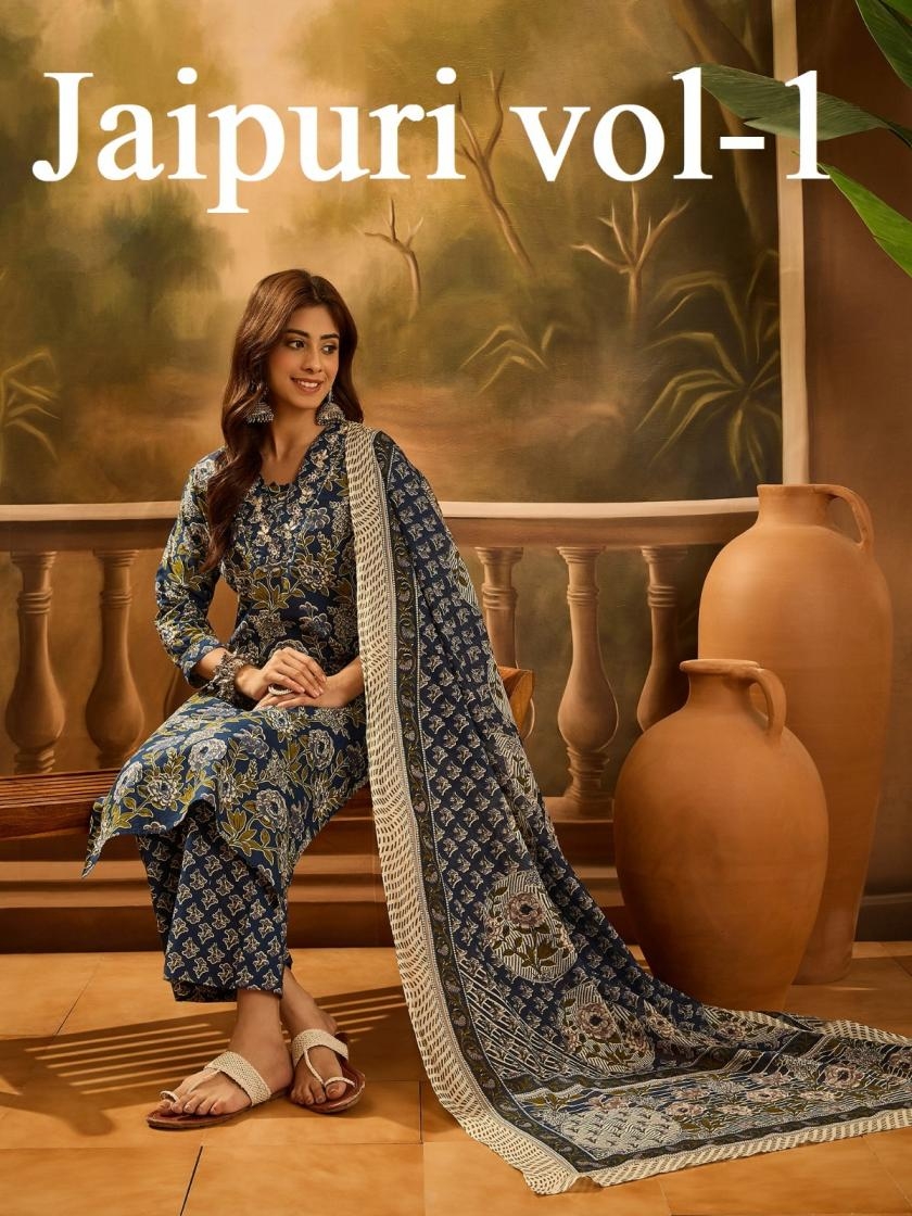 jaipuri vol 1 Cotton Printed wholesale suit 