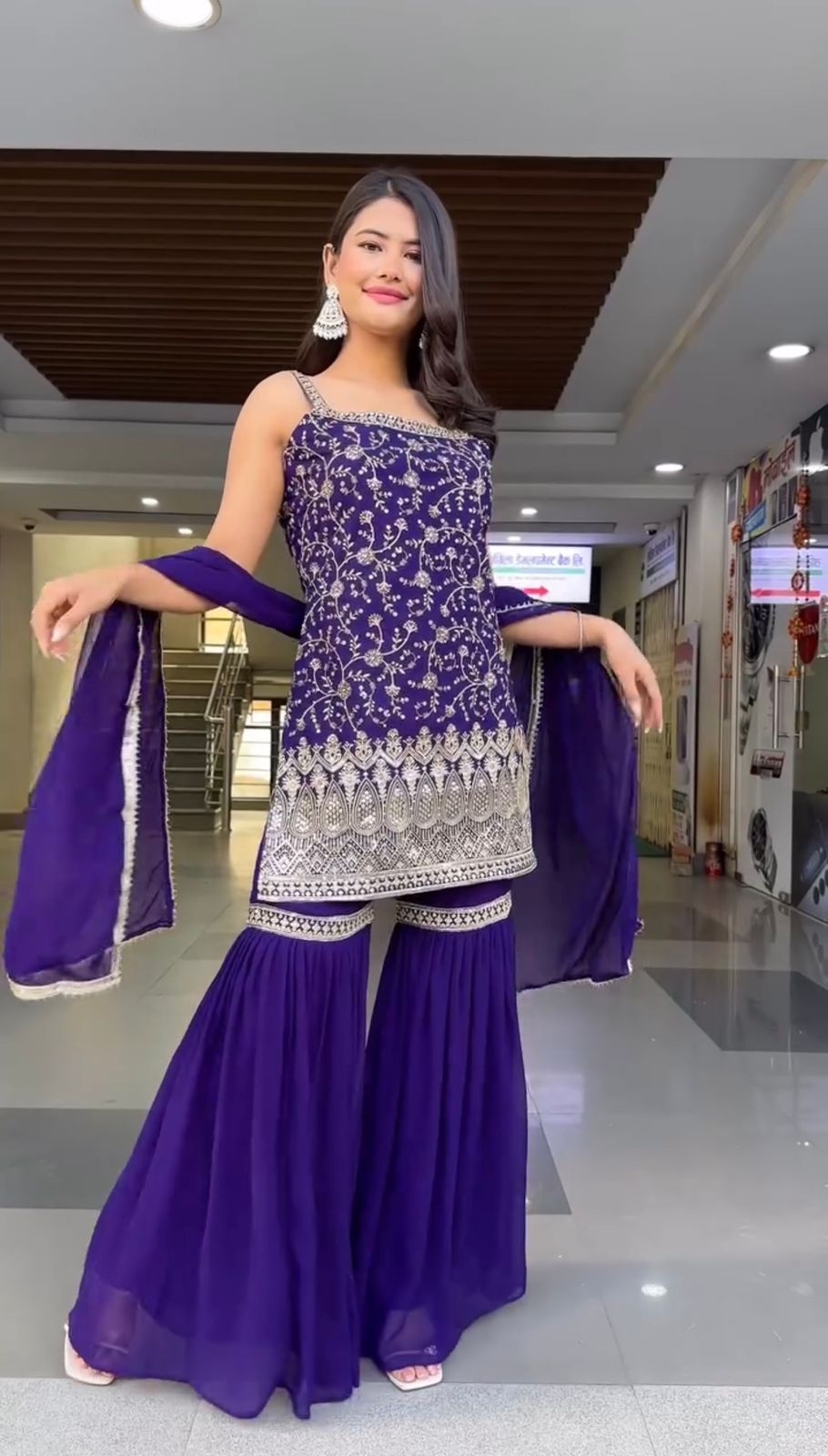 JINAAM-5855 Foux Gorgette wholesale suit 