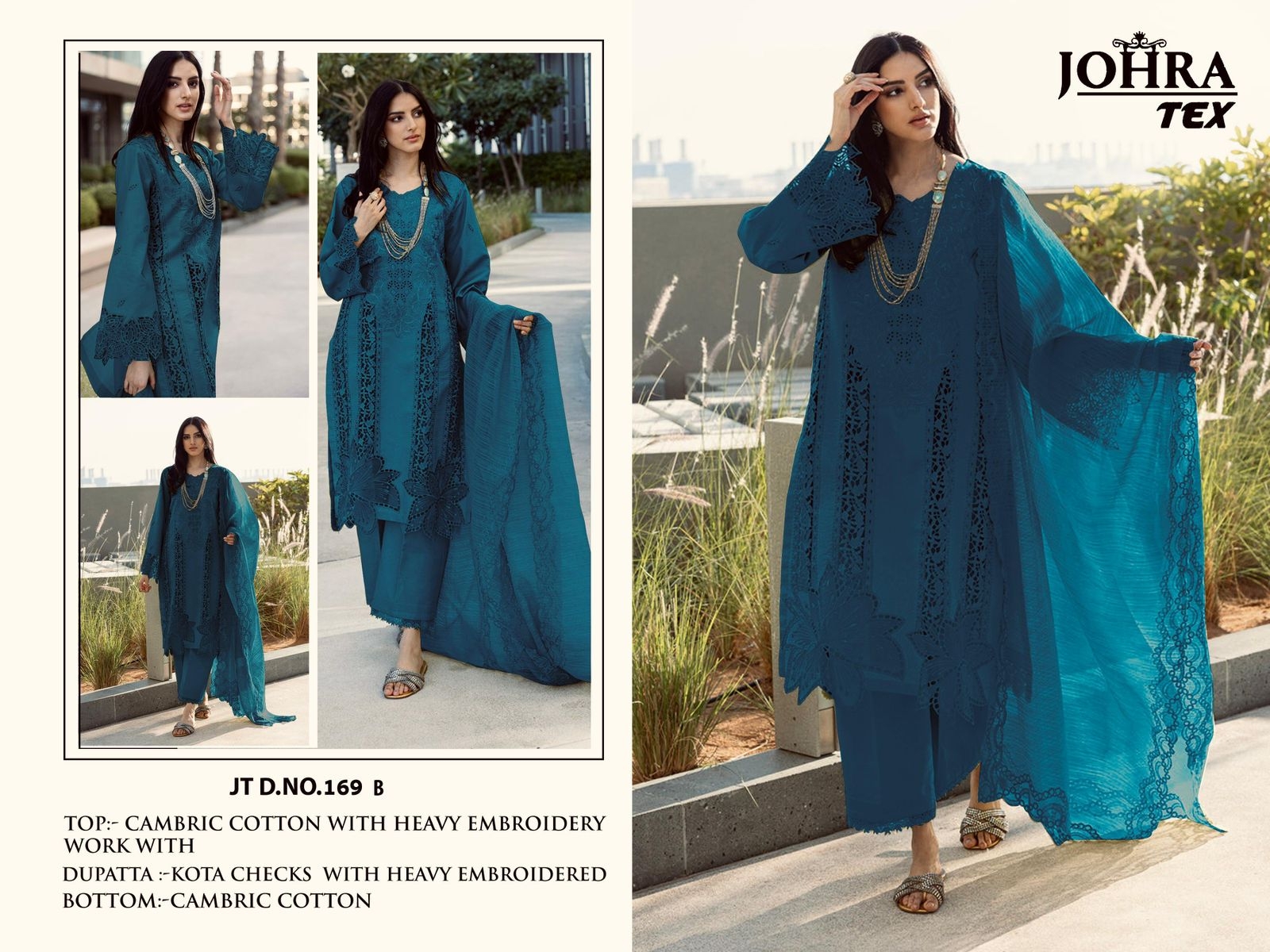JOHRA TEX JT-169 B CAMBRIC COTTON wholesale suit 