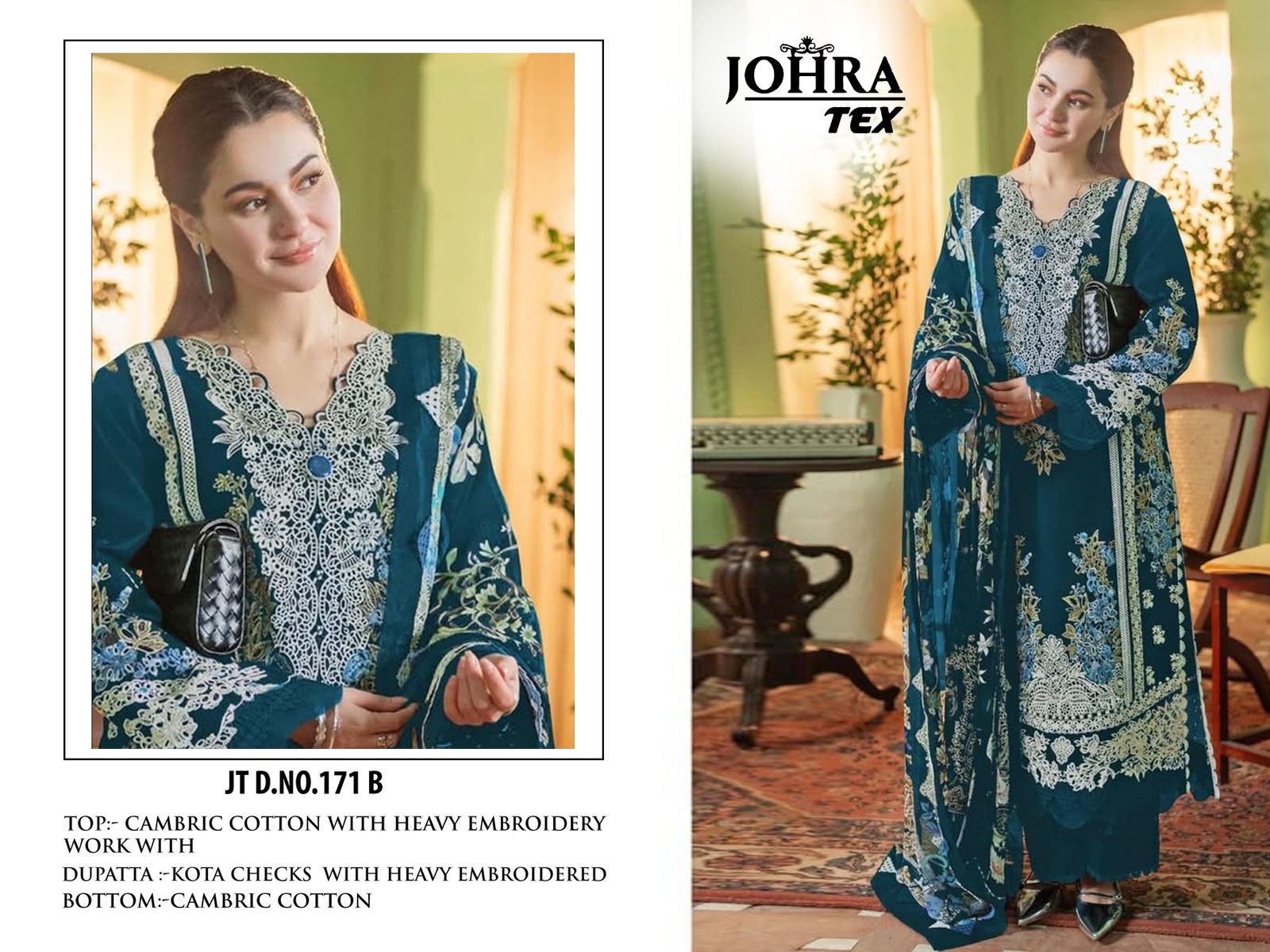 JOHRA TEX JT-171 B CAMBRIC COTTON wholesale suit 