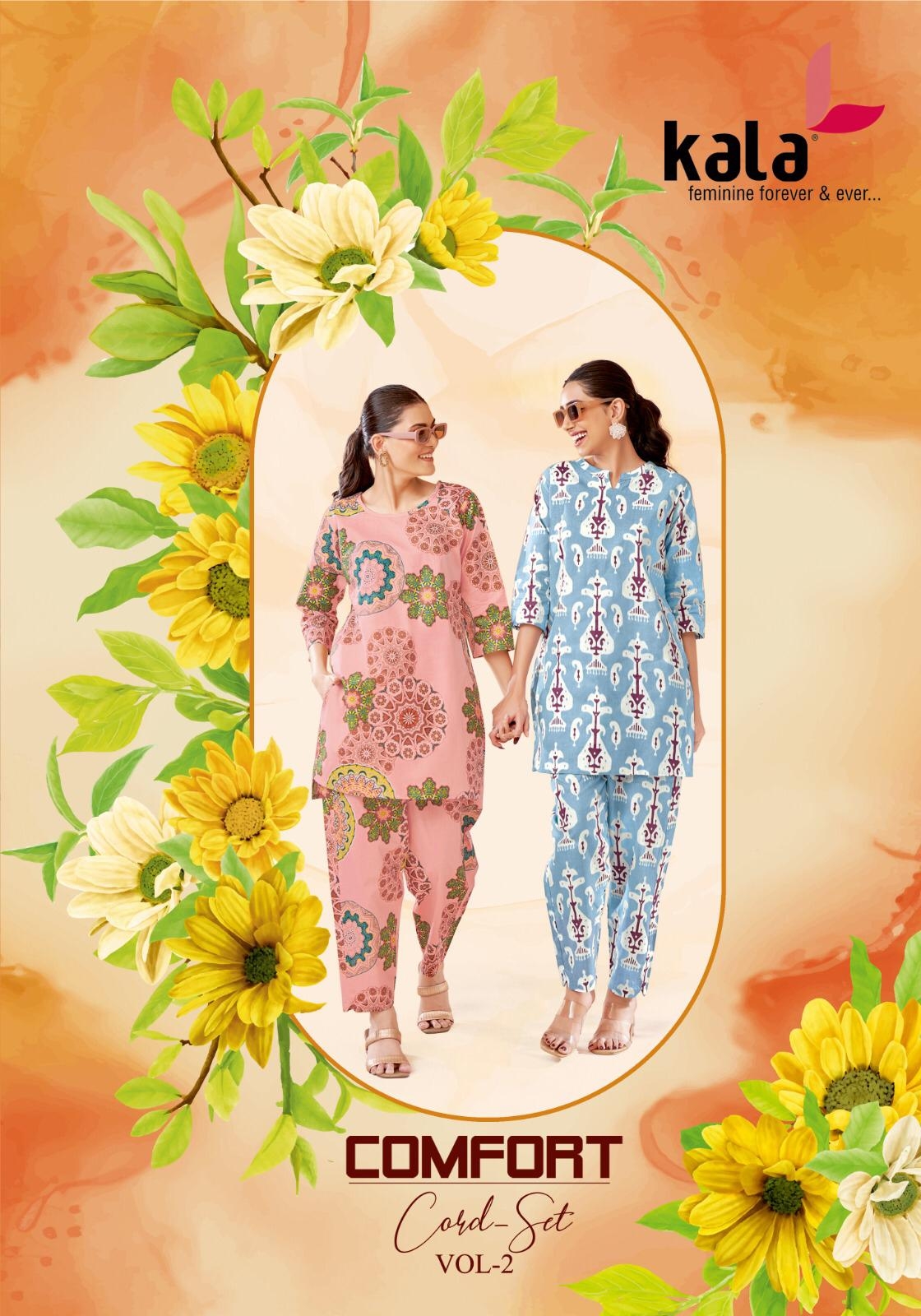 Kala Comfort Vol-2 series 7701-7712 Cotton kurti with bottom