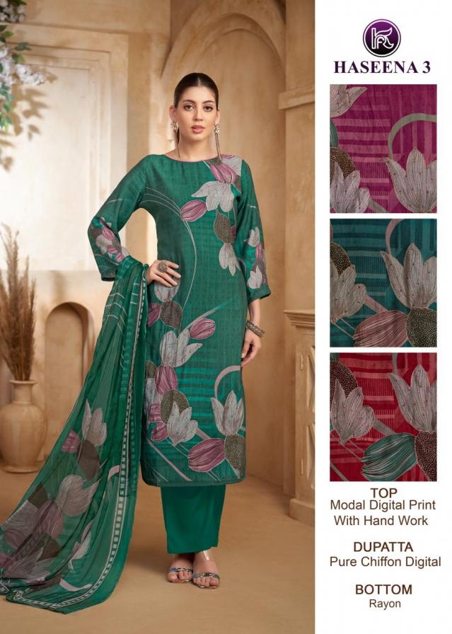kala fashion haseena vol 2 & 3 model digital print wholesale suit