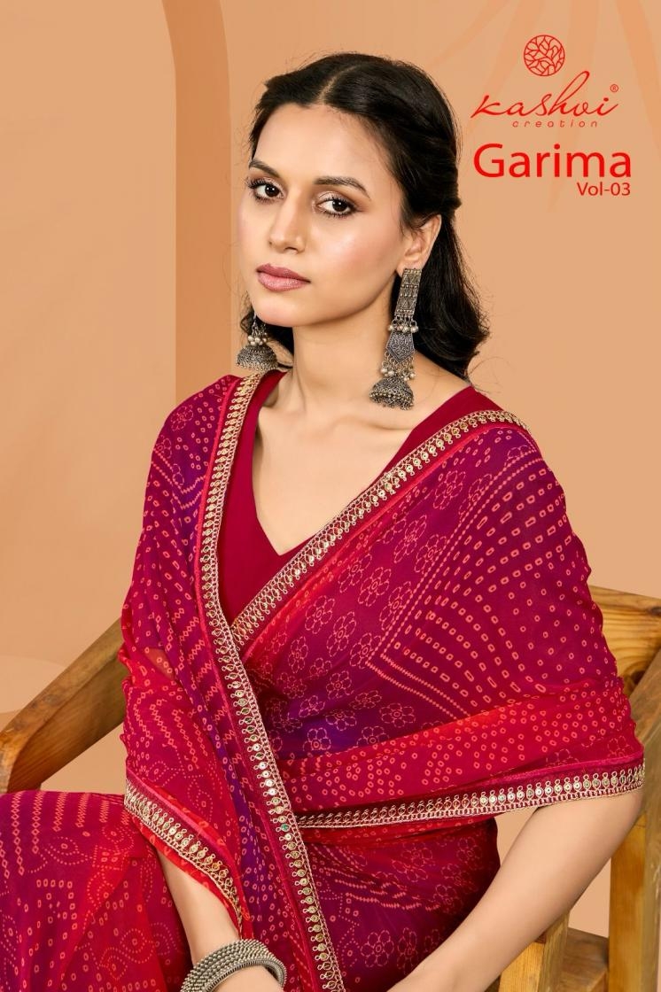 kashvi creation garima vol 3 series 301-308 GEORGETTE wholesale saree