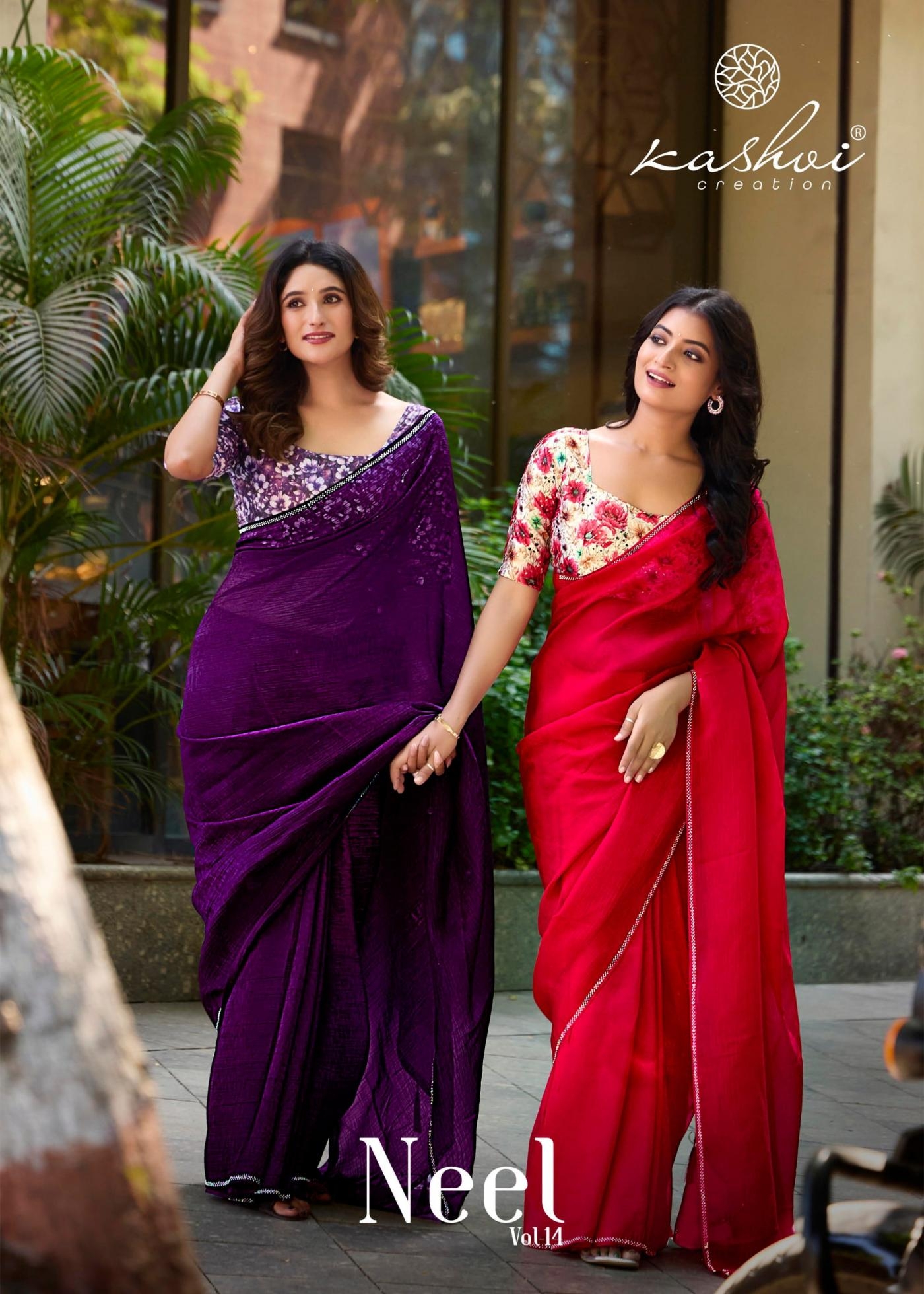 kashvi creation neel vol 14 series 1401-1408 mono satin wholesale saree