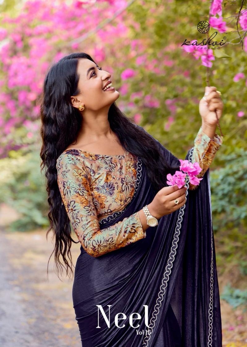 kashvi creation neel vol 16 series 1601-1608 mono satin wholesale saree