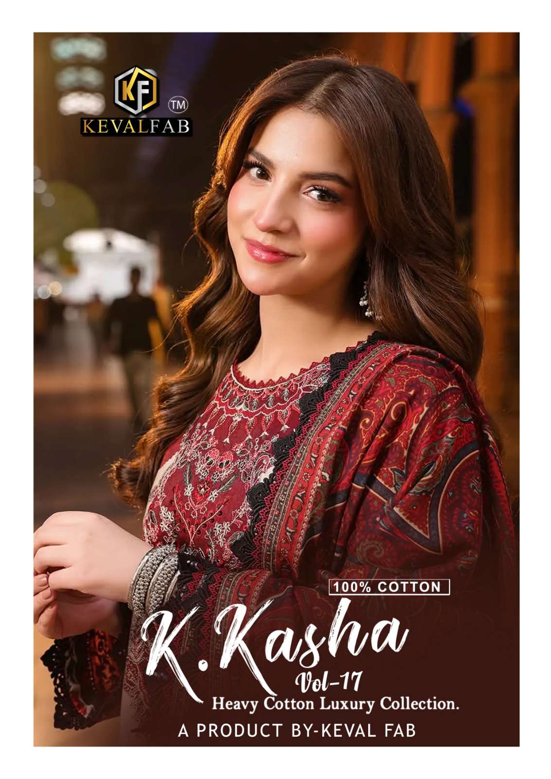 Keval K.Kasha Vol-17 series 17001-17006 Cotton wholesale suit 
