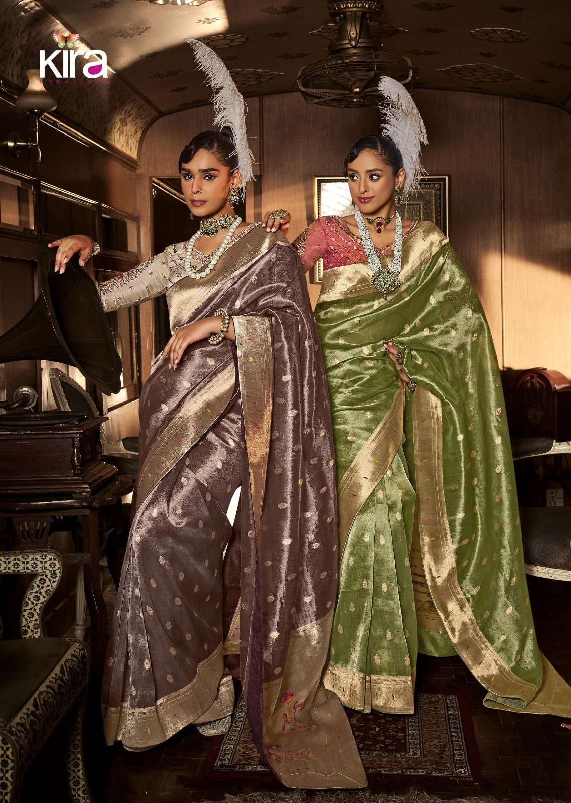 Kira Koski Pure Tissue Paithani with Heavy Contrast Designer saree