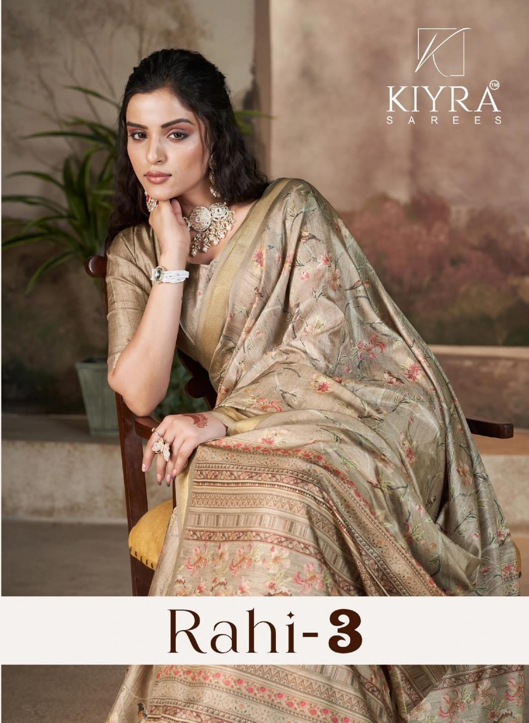kiyra rahi vol 3 series 1001-1006 tussar silk wholesale saree