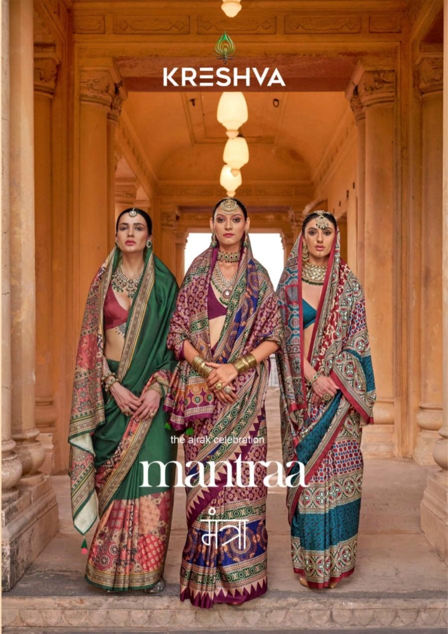 kreshva mantra series 4005-4014 silk wholesale saree