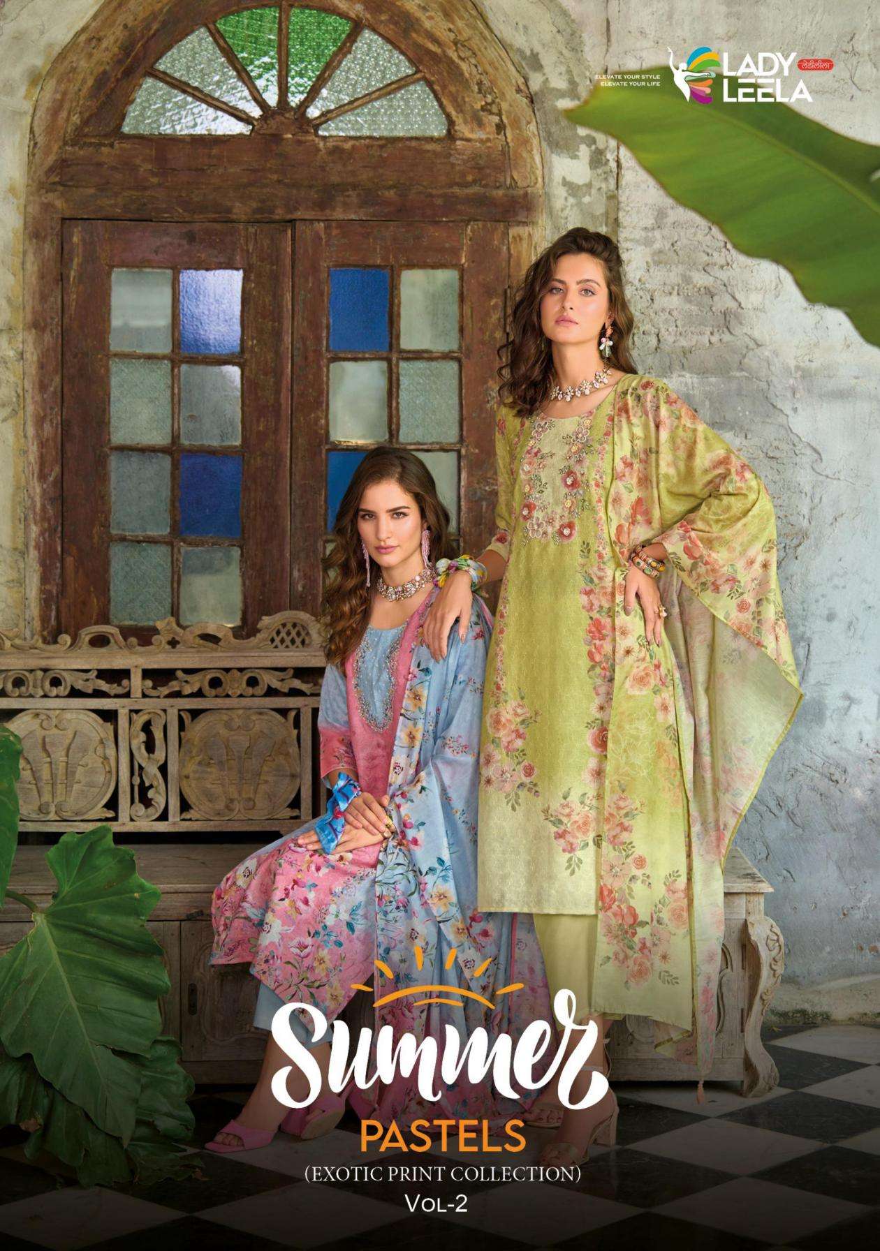 lady leela summer pastels vol 2 series 31071-31076 LINEN wholesale suit 
