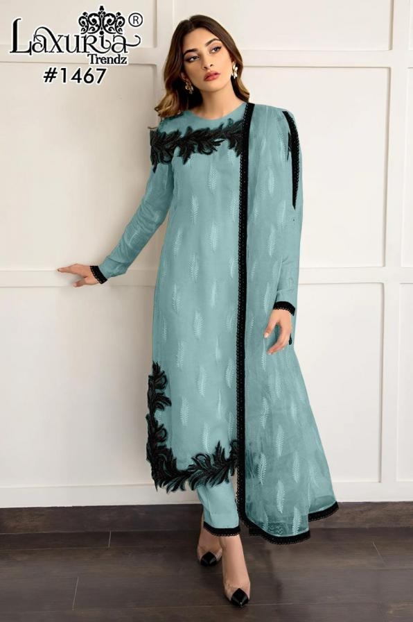 laxuria trendz 1467 fox georgette wholesale suit 