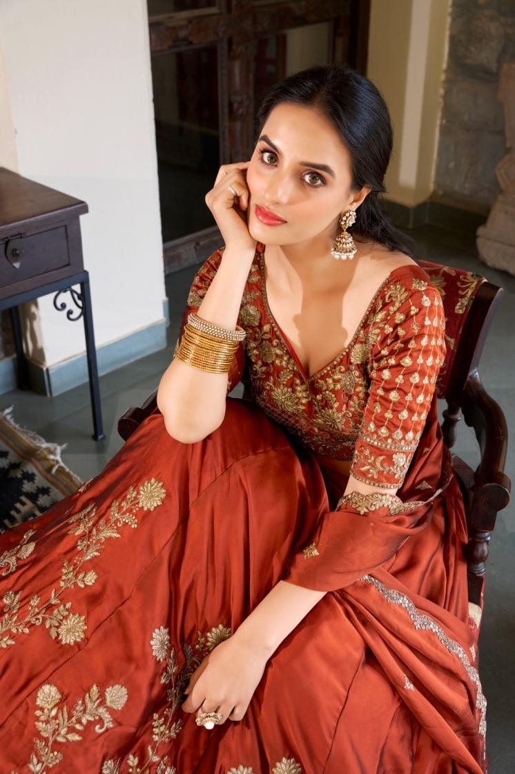 lnb1427 rangoli silk classic look half saree stitch lehenga unstitch choli