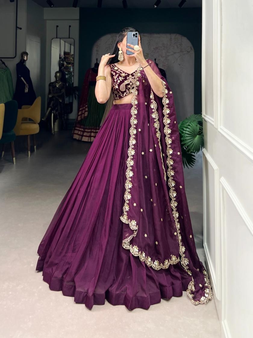 lnb1431 organza single party wear stitch lehenga unstitch blouse