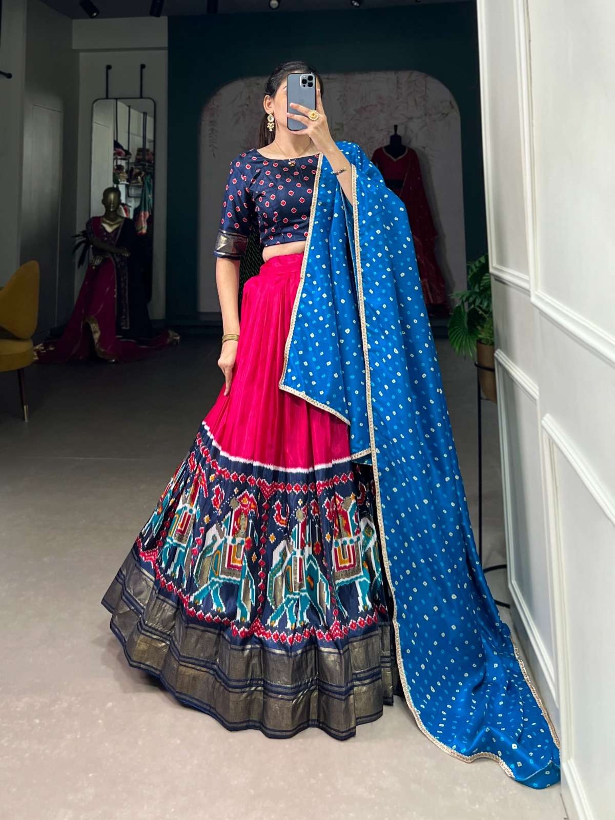 lnb1623 hit design dola silk stitch lehenga unstitch blouse online