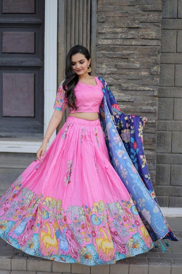 lw 7068 dola silk stitch lehenga unstitch choli for festival look collection