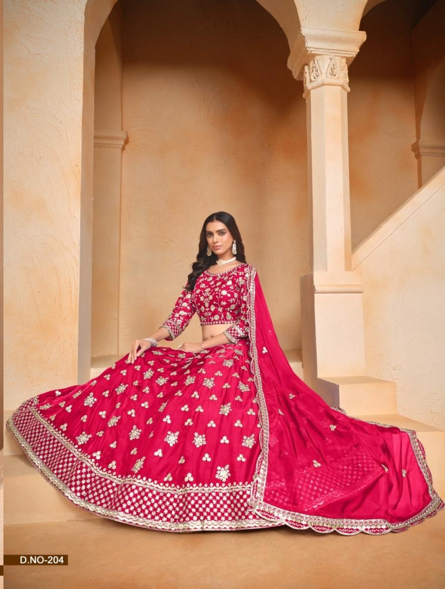 mehvish vol 2 series 201-204 organza wholesale lehenga