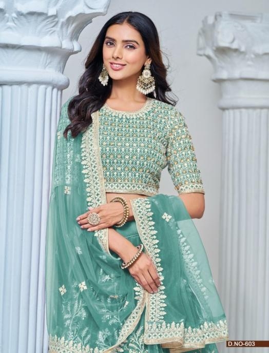 mehvish vol 6 601-604 series net wholesale lehenga